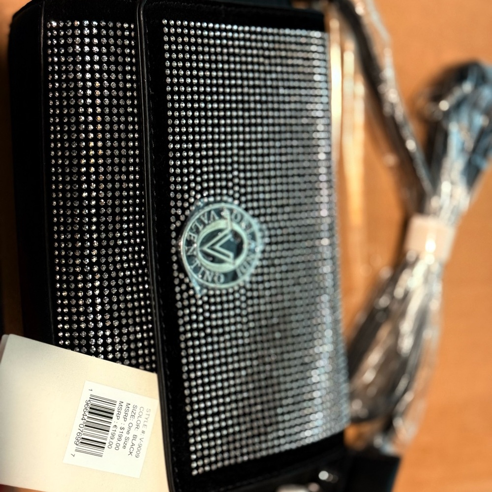 Valentino Garavani Black and Silver Crossbody Bag